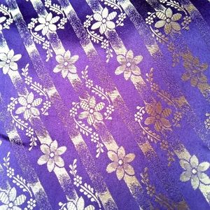 Handmade Corset GORGEOUS Purple/Gold Flowers